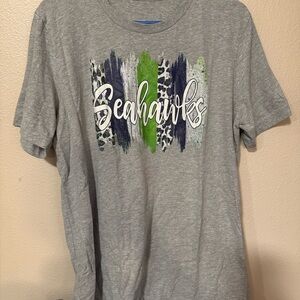 Bella Canvas Gray Seahawks Women's Short Sleeve Tee